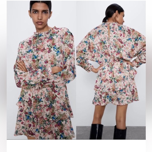 Zara stunning floral mini ruffled tier - Picture 2 of 13